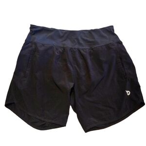 Baleaf Black High-Waist Running/Workout Shorts L Lined